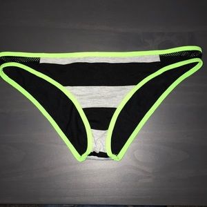 Hurley Black Gray Green Bikini Bottom M